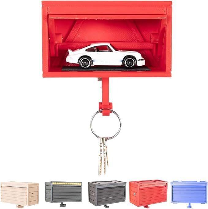 跨境Car Garage Key Holder with Opening Door带开门功能钥匙扣|undefined