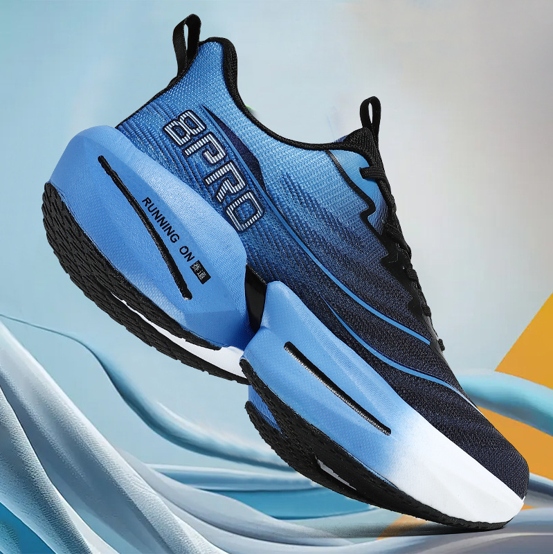 Chitu 8Pro Carbon Plate Running Shoes Family Black and Blue Stain-Resistant Sports Shoes for Men and Women Primary and Secondary School Students Physical Test Shoes Racing