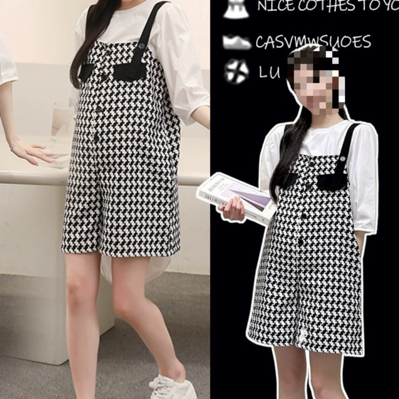 2024 Материнская мода Летние новые рукава с пузырьком рукава брюки повседневный набор из двух частей