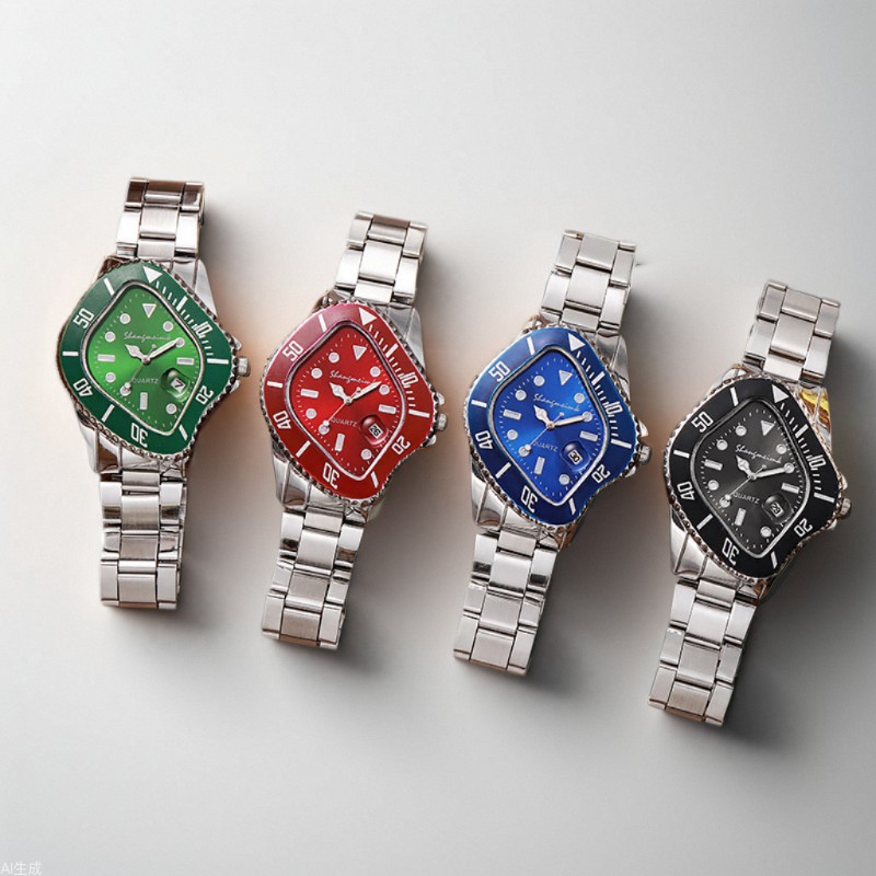 Reloj distorsionado transfronterizo reloj reloj para hombre con correa de acero reloj de cuarzo al por mayor de una pieza