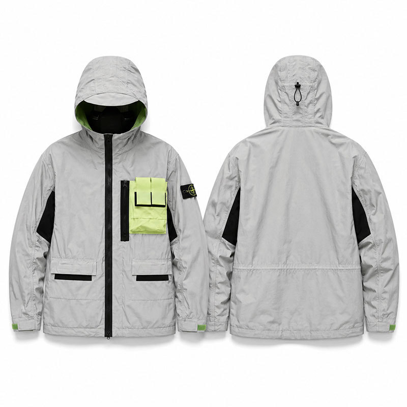 Reflective Windbreaker Hooded Jacket for Night Running, High-Gloss Silver Windproof Jacket, Cycling, Commuting, Outdoor Sports Safety Clothing Reflective Windbreaker Hooded Jacket for Night Running, High-Gloss Silver Windproof Jacket, Cycling, Commuting, Outdoor Sports Safety Clothing