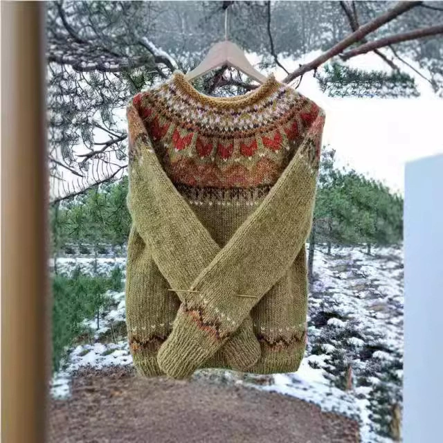 Свитер, вязаный комплект, Wish, европейский стиль, круглый воротник, свободный крой
