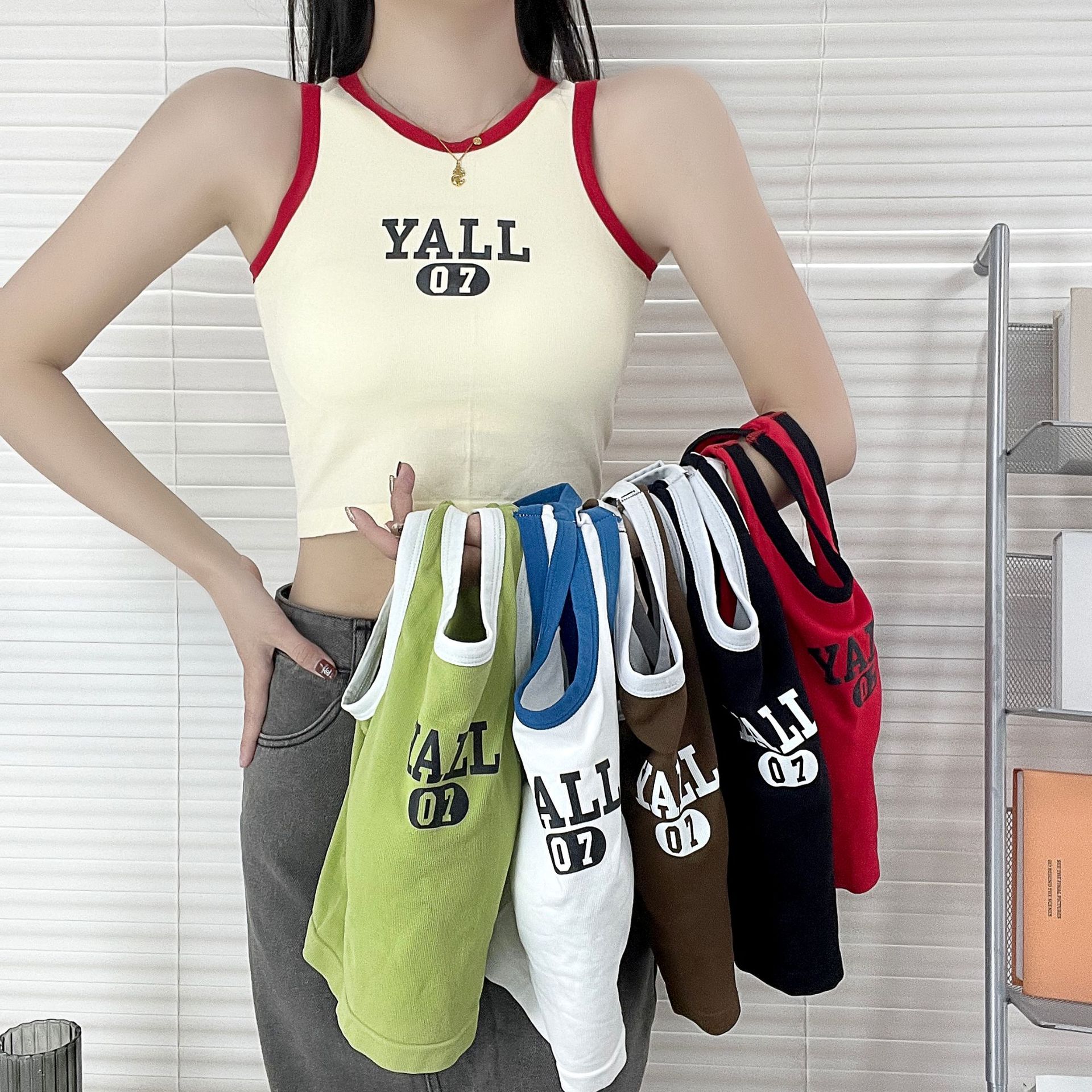 Belleza espalda Sling carta pecho abrigo Chaleco de las mujeres almohadilla fija en el pecho desgaste interior y exterior sin costuras chaleco deportivo de fondo todo partido