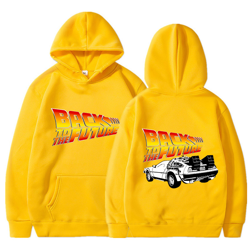 Back To The Future Hoodies Men Fashion Graphic Printed Long