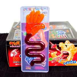 怪手果味凝胶橡皮糖搞怪糖果8090怀旧零食创意软糖剪刀石头布批发