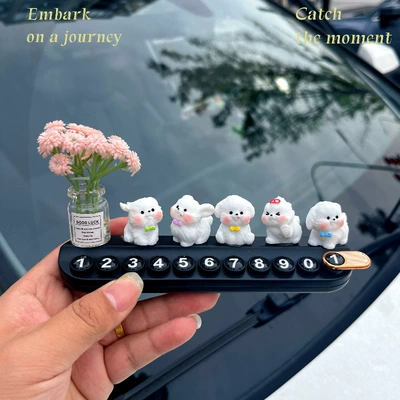 Dog Temporary Parking: Nömrəli dayanma kartı - 5-maltese-dogs-gypsophila-black-aromatherapy-brand