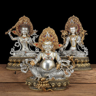 Source Factory Xizang Green Tara Buddha Statue Ornament 7-Inch 23cm Tantric Buddhist Xizang Green Tara Buddhist Supplies