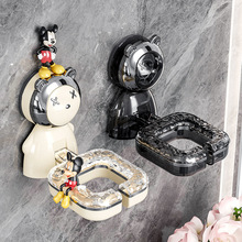 电吹风机置物架吸盘免打孔壁挂式电吹风挂架浴室绕线风筒收纳神器