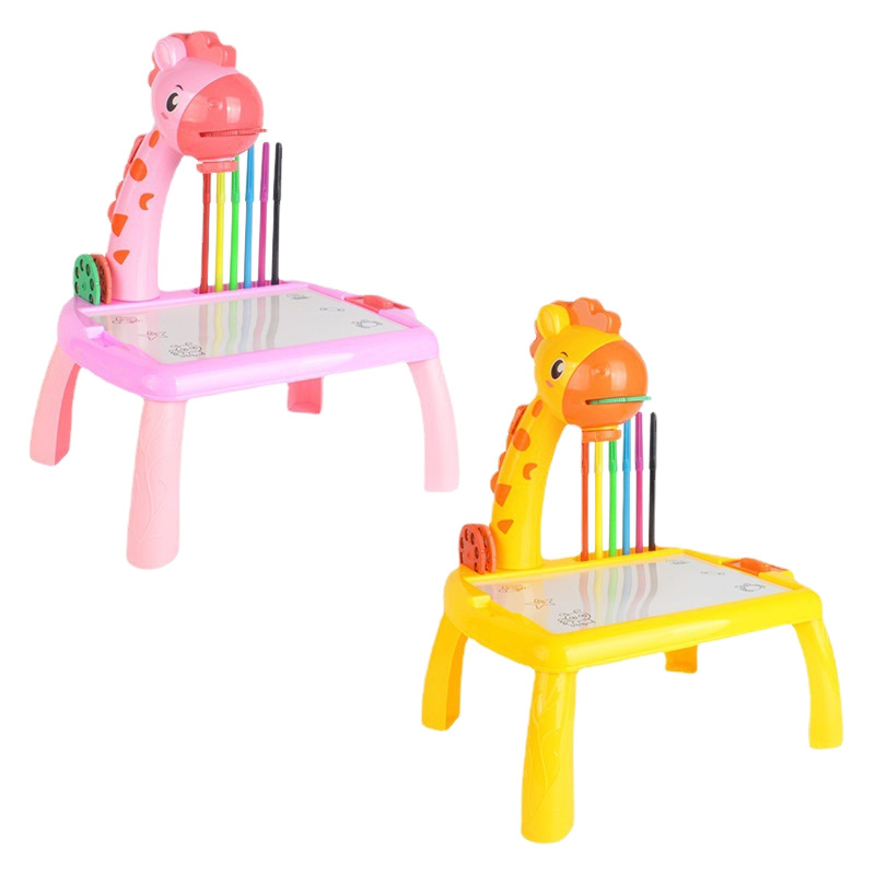 Amazon Cross-Border Multifunctional Deer Projection Table Dinosaur Graffiti Drawing Writing Board Children's Toy Set Wholesale