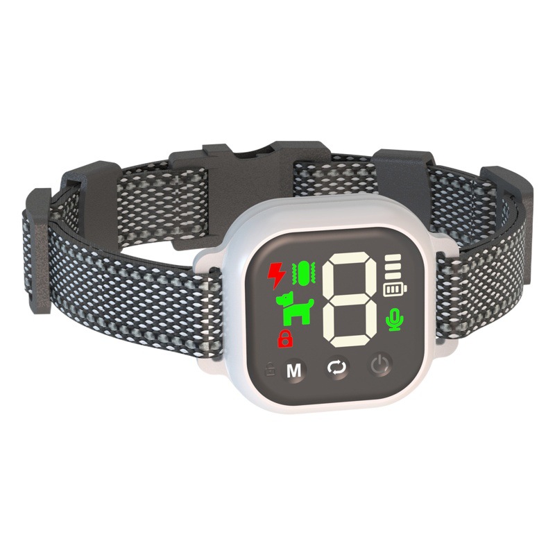 New Color Screen Bark Stopper Electric Shock Collar Vibrating Dog Training Collar Amazon Factory Direct Supply Automatic Bark Stopper