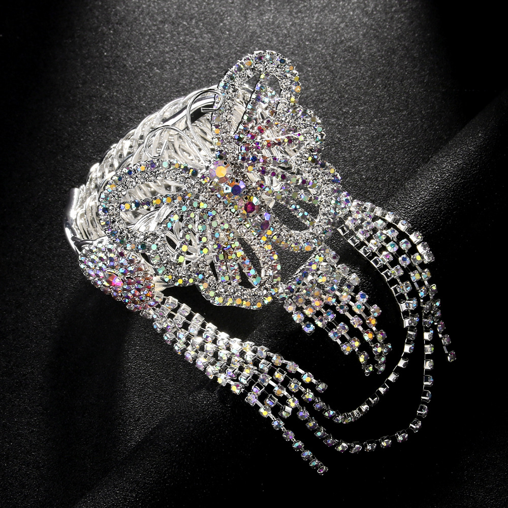 Tendencia transfronteriza mariposa fringe brazalete temperamento diamante brazalete accesorios de banquete brazalete