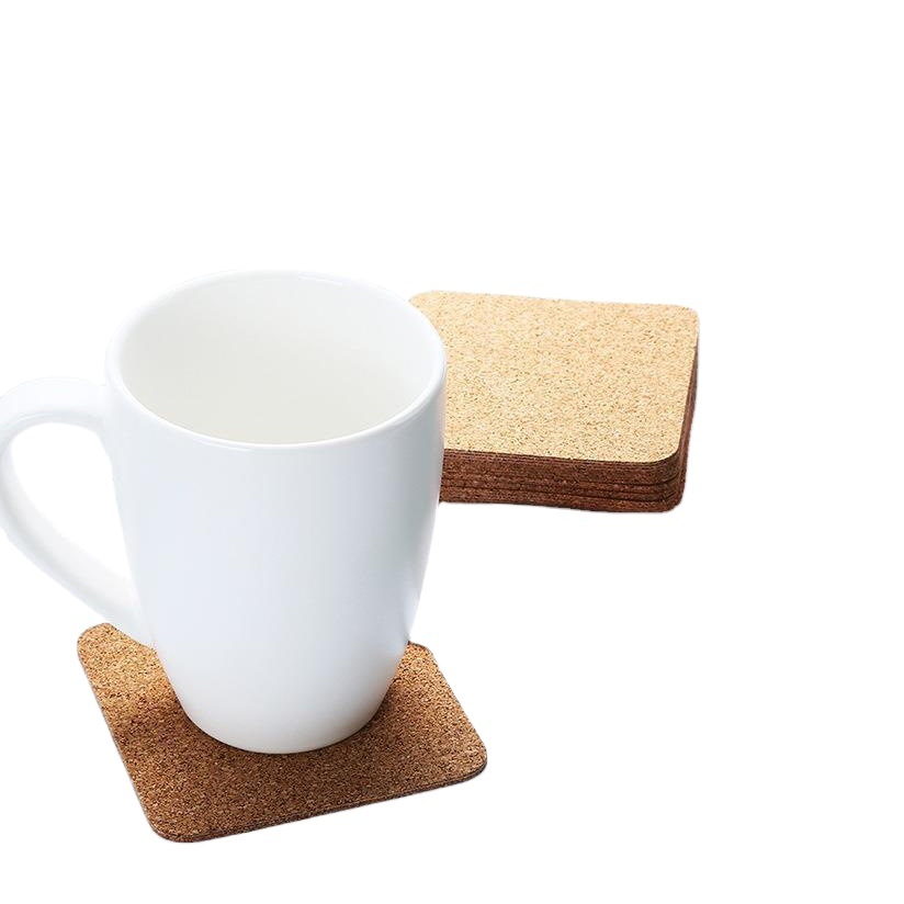 Cross Border in stock Cork Coaster Place Mat Cork Insulation Mat Waterproof Table Mat Tucker Pine Round Square Coaster