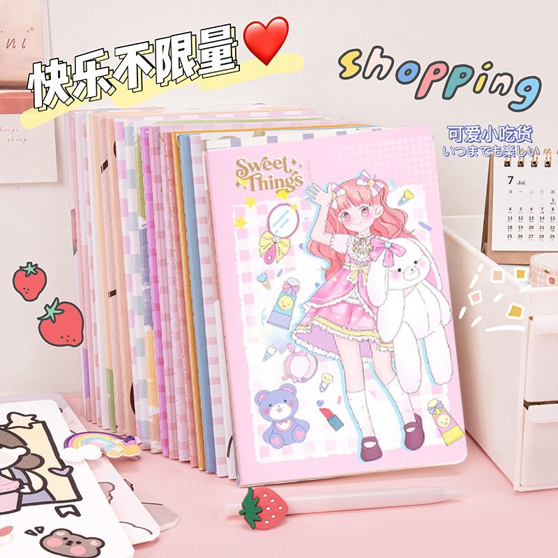A5 학생 노트 사무실 문구 학교 용품 크리 에이 티브 메모 일기 귀여운 만화 노트