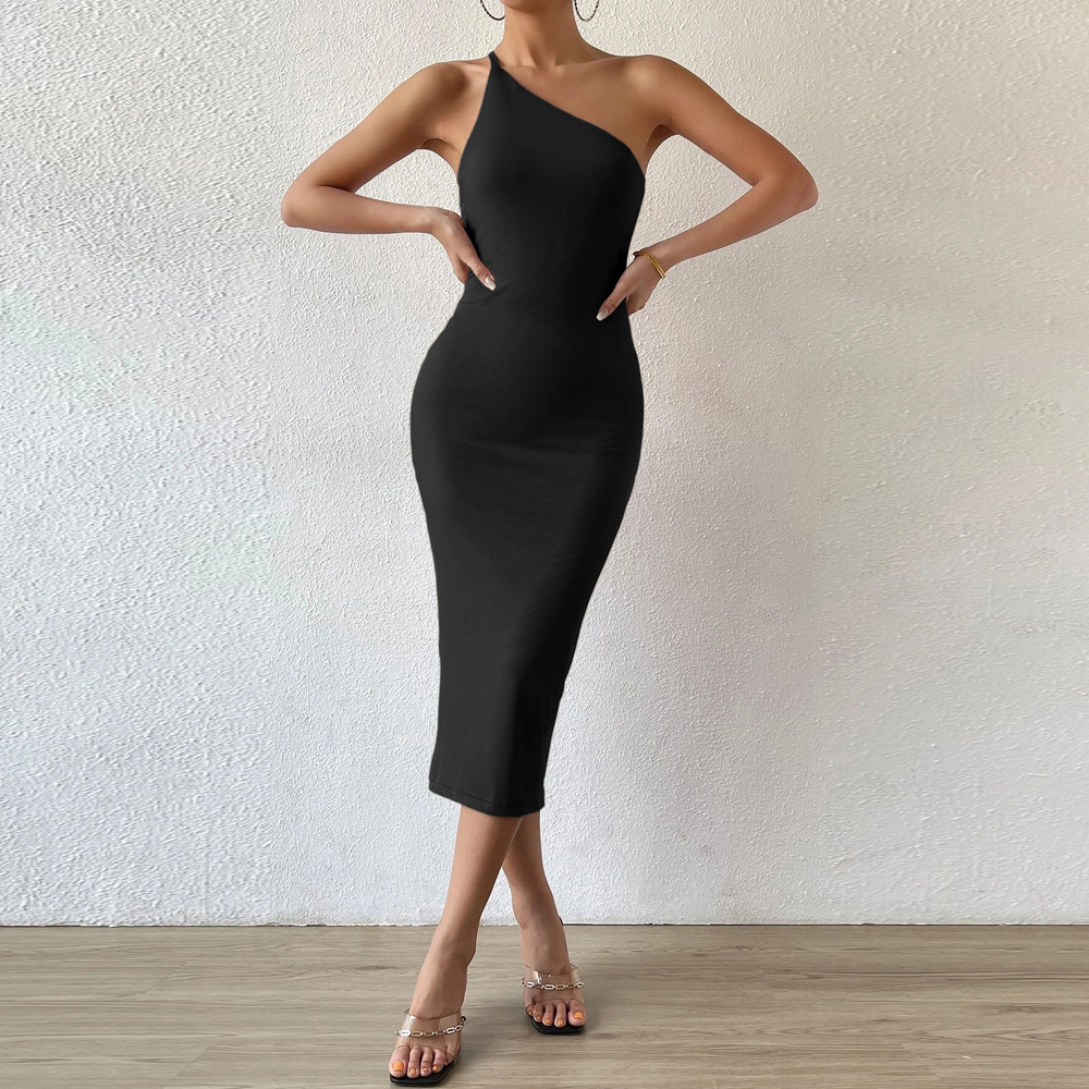 Sleeveless Asymmetrical Bodycon Maxi Dress Sexy Elegant Comfortable Fabric Perfect for Evening Events Wholesale