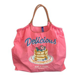 Японский нейлоновый портативный шоппер, с вышивкой