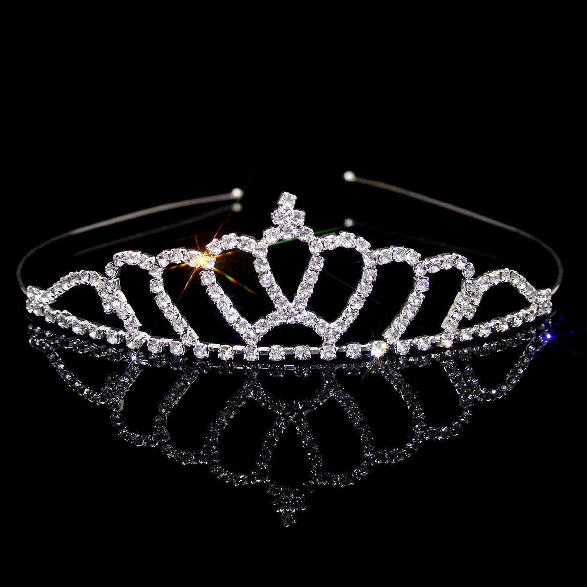 100g Weight Hair Band Hair Accessories Type 1 Piece Quantity Wedding, Banquet Occasion Rhinestone Material Crown Pattern Women's Gender Glam, Bridal Style Women's Glam Bridal Crown Rhinestone Hair Band 13