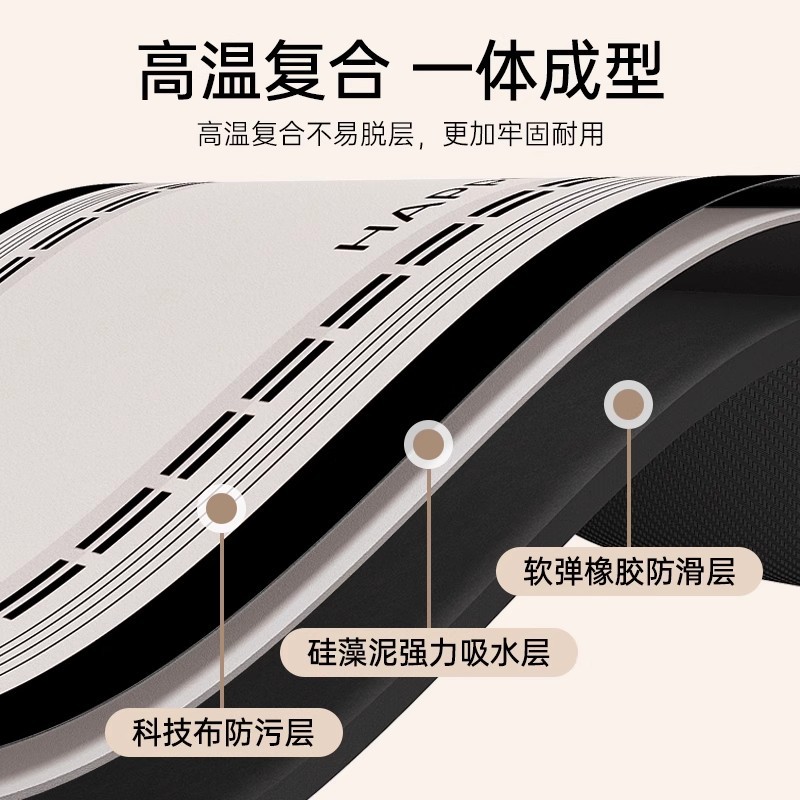 Estuche ciego del fabricante Estera de baño Estera antideslizante de barro de diatomeas Estera absorbente de baño para el hogar de secado rápido