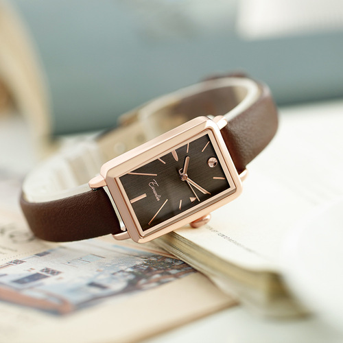 EAVANLIN small square watch retro simple Ewenlin temperament square watch light luxury niche new watch women