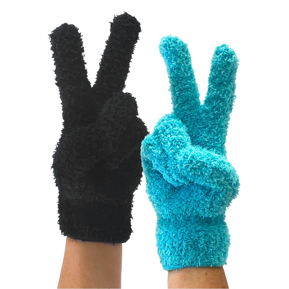 Amazon Venta caliente microfibra pelo teñido guantes Salon suministros felpa guantes reutilizables limpieza eliminación de polvo guantes