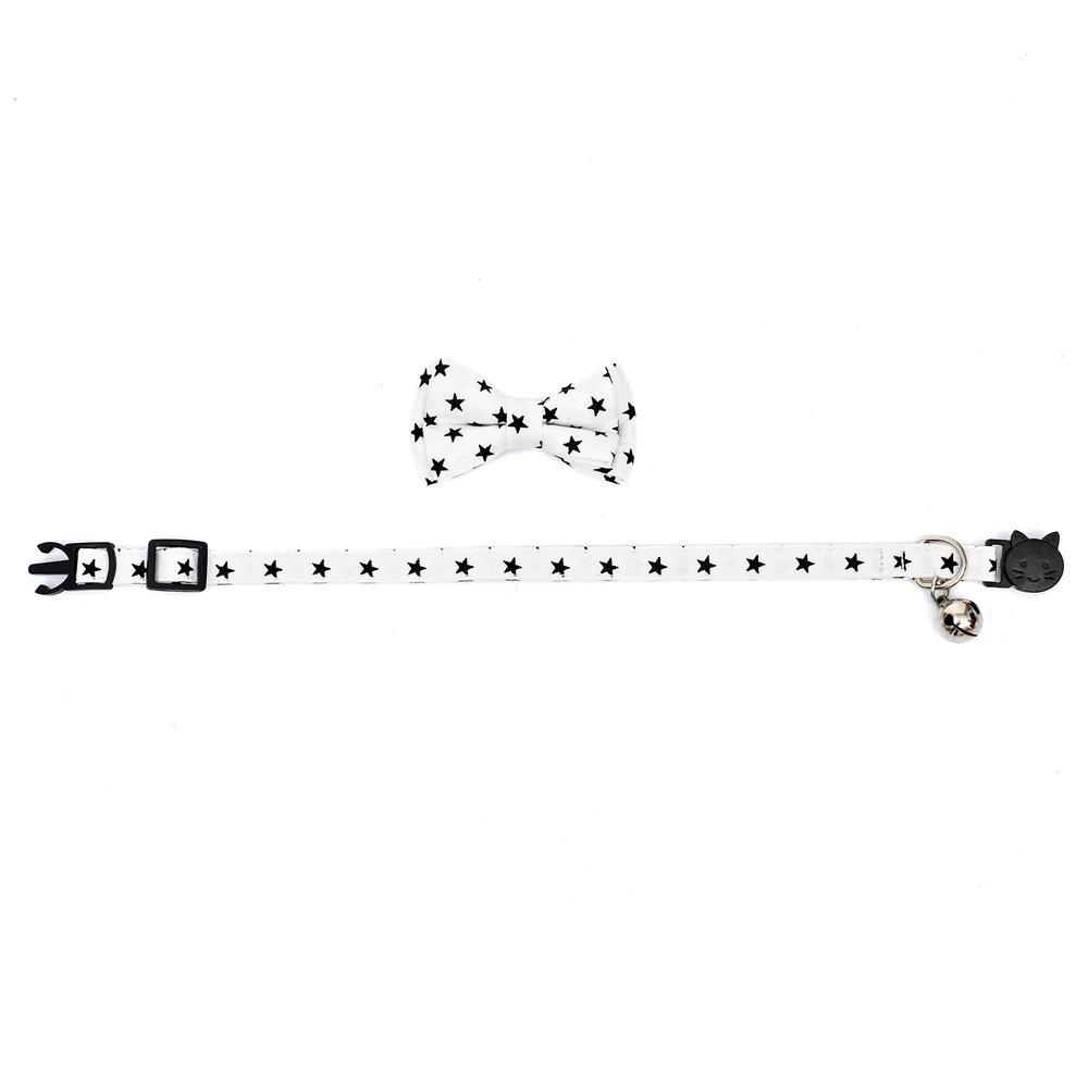 Fábrica de stock transfronterizo nuevo collar de algodón pentagonal para mascotas británico ajustable collar de gato