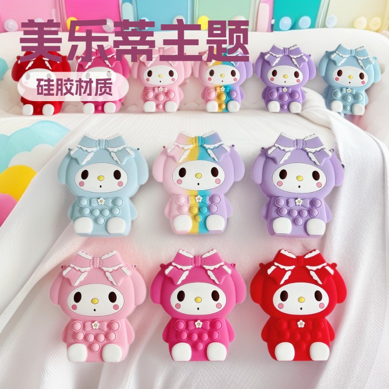 Rat Extermination Pioneer Cross-border New Bag Big Ear My Melody Large Bag Medium Bag Cartoon Children's Silicone Bag Crossbody Coin Purse