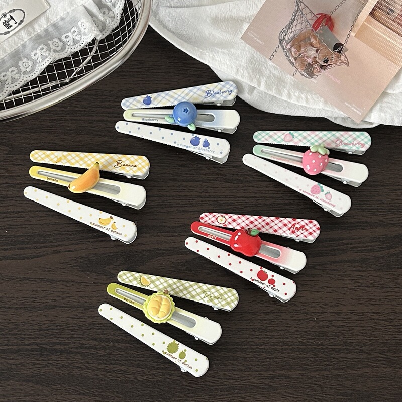 Fresh Fruit Hairpin Set Ins Simple Sweet Summer Refreshing Apple Strawberry Hair Clip Hair Accessories Side Clip Fresh Fruit Hairpin Set Ins Simple Sweet Summer Refreshing Apple Strawberry Hair Clip Hair Accessories Side Clip
