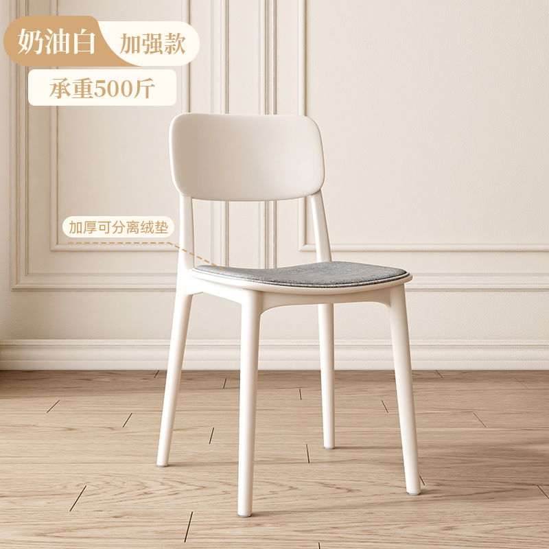 크림 화이트 [향상된 모델 - PP 소재] + 벨벳 쿠션, 안정적인 내하중 80CM