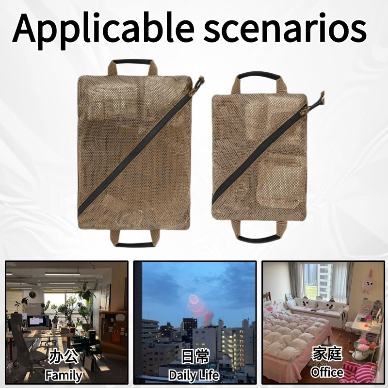 Bolsa de almacenamiento para lavado de deportes al aire libre multifuncional transpirable bolsa de red portátil riñonera deportiva bolsa de accesorios tácticos personalizada