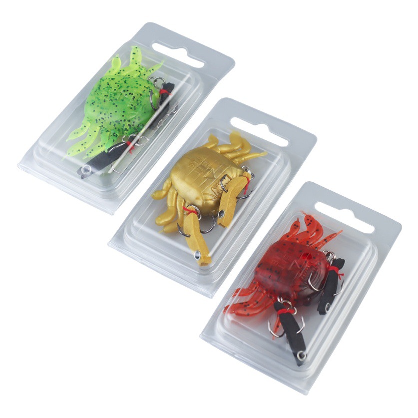 Taiyu TPR cangrejo Luya cebo suave 13g sumergido paquete de tiro lejano plomo tres ganchos pesca en barco pesca en el mar cebo falso biónico