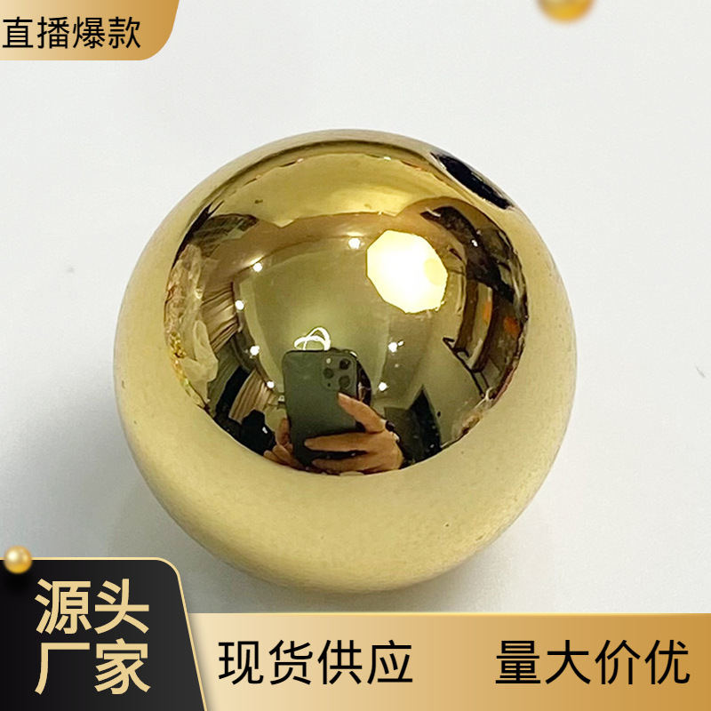 Acrylic Electroplating Color-Preserving Gold and Silver Round Beads Non-Fading Plastic Loose Beads DIY Bracelet Necklace Jewelry Accessories Wholesale