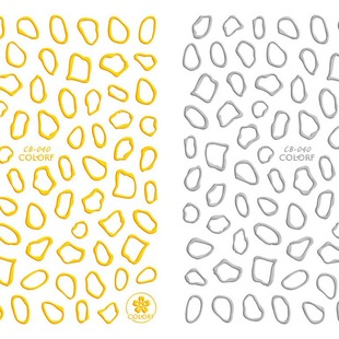 Irregular pattern nail art sticker 3D adhesive nail art metal quality nail art sticker CB040-046