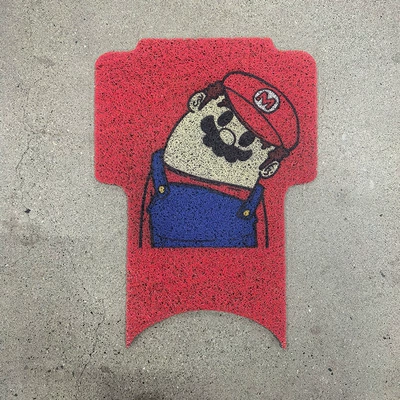 Electric vehicle foot mat and Wear-Resistant Wire Ring Foot Pads - mario-special-foot-pads-for-jihemo1-electric-motorcycle-version