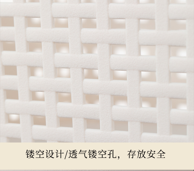 亚马逊同款格纹仿藤编竹盖收纳盒简约厨房桌面收纳储物盒厂家批发