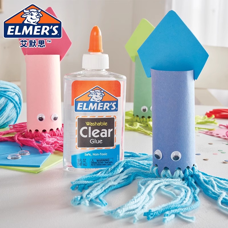 Emmers Elmers American Bull Head Gel Slime Multifuncional Hecho a mano Pegamento blanco Rompecabezas Pegamento líquido transparente Todopoderoso