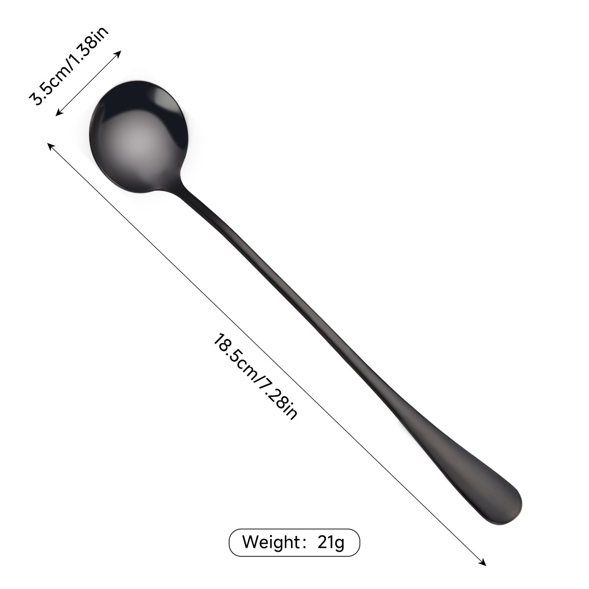 Langskaftet ske i rustfrit stål til kaffe og cocktails_voghion.com