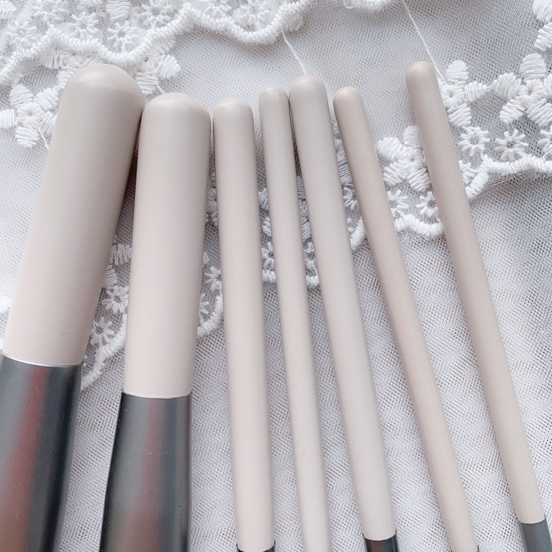 Principiantes 7 conjuntos de cepillo de maquillaje de caballo de caballo cepillo de sombra de ojos blush cepillo de pintura en polvo cepillo de maquillaje herramientas de belleza