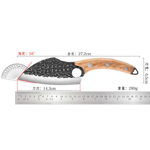 Yangjiang manufacturer forged boning and slicing knives, handmade hammered skinning and butchering knives, fish stall stainless steel fish killing knives