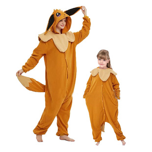 Ibrahim Cartoon Sleepwear Children Boys and Girls Home Clothes Couple Halloween Animal Performance Costume Fleece Batch