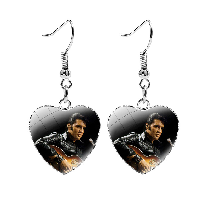 Elvis Presley Elvis Presley Heart-Shaped Earrings Elvis Presley Elvis Presley Heart-Shaped Earrings
