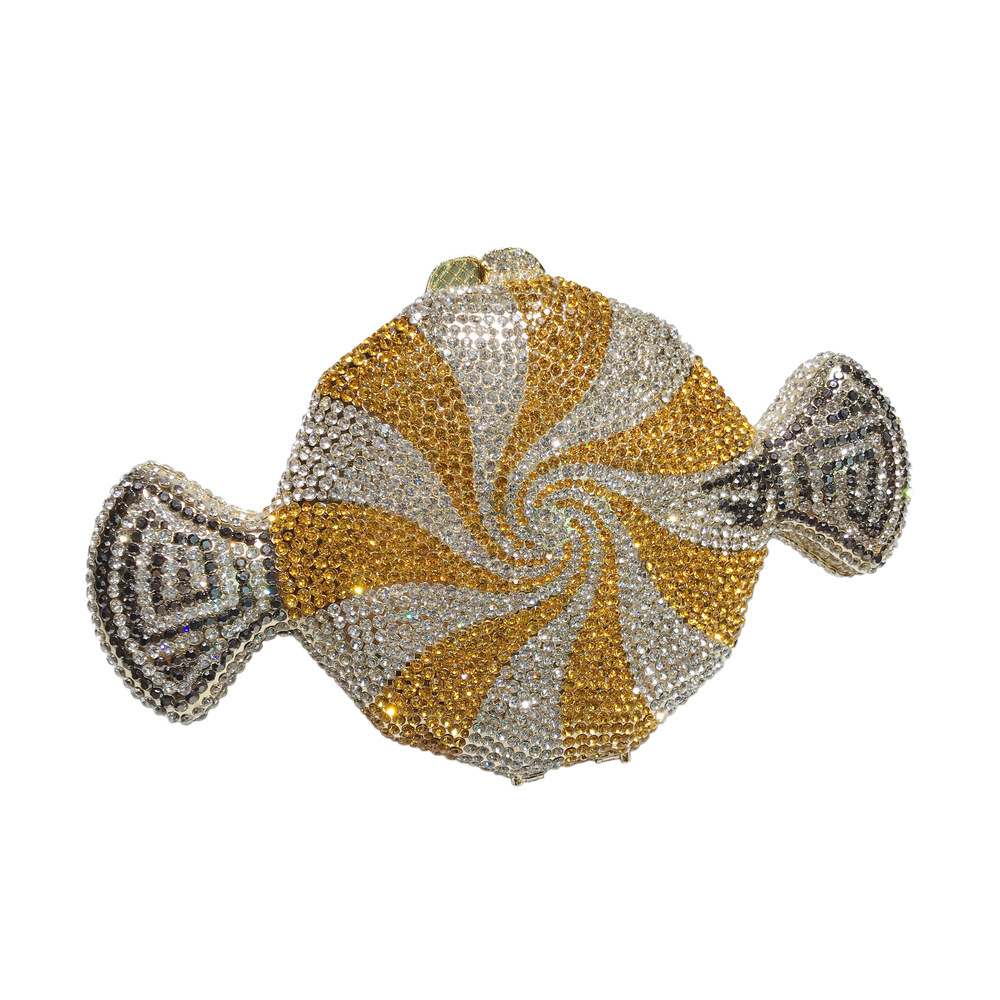 Seleccione estrictamente BL132 taladro agudo en forma de caramelo bolsas de diamantes bolsas de cena bolsas de mano damas