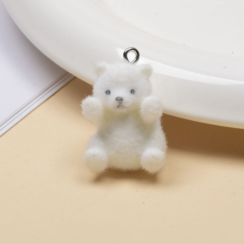 植毛ペンダント漫画ミニ小動物樹脂 DIY ペンダント携帯電話チェーンキーホルダージュエリーアクセサリー材料|undefined