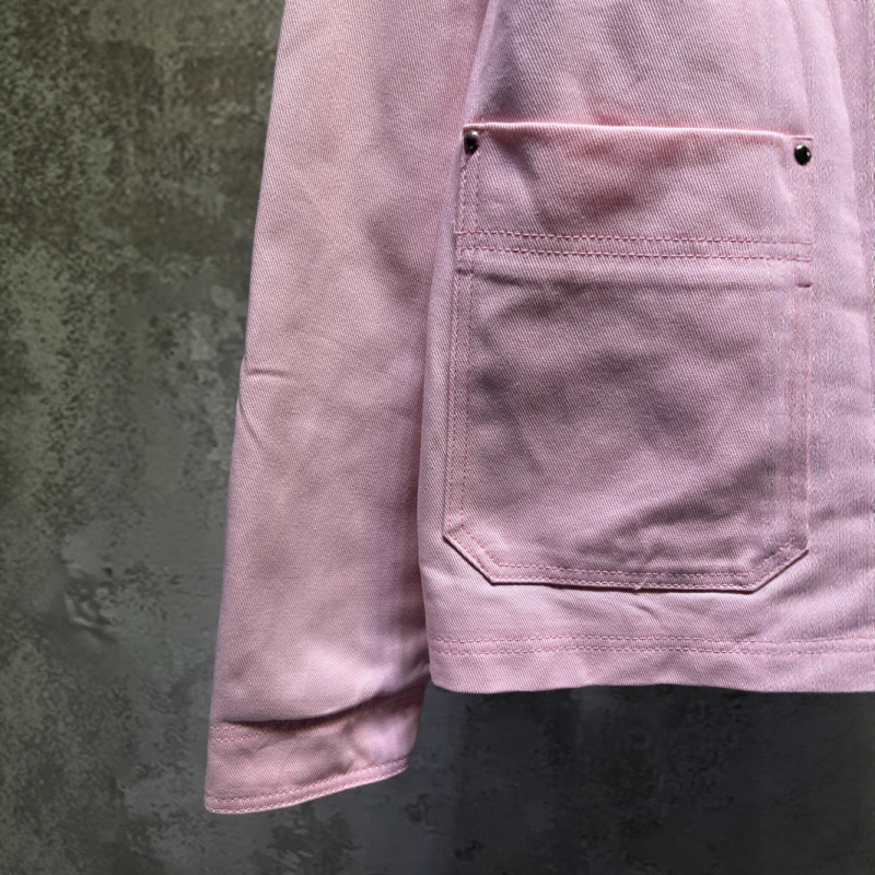 正确版本原标驴家联名款 FW25秋冬新款粉色工装牛仔夹克 棉衣男女|undefined