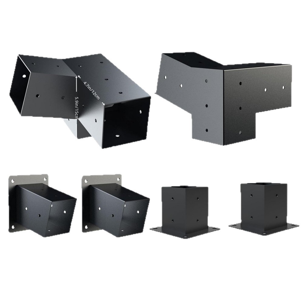 Kit de soporte de gazebo de techo inclinado de 15 °, soporte de extensión montado en la pared del techo para gazebos, cabañas