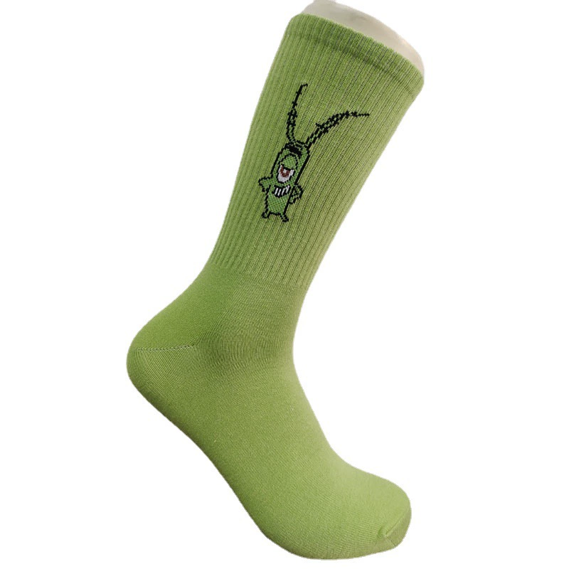 Европейские и американские жаккардовые носки Street Tube, Молодежные мужские носки, европейские и американские модные носки, уличные носки в стиле хип-хоп