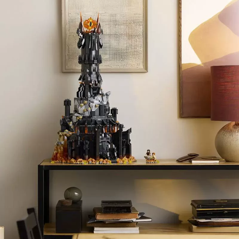 Комплект конструкторов, совместимый с LEGO Creative Architecture MOC Кольцо Король Баладу, большая чёрная башня, маленькие детали, строительные блоки