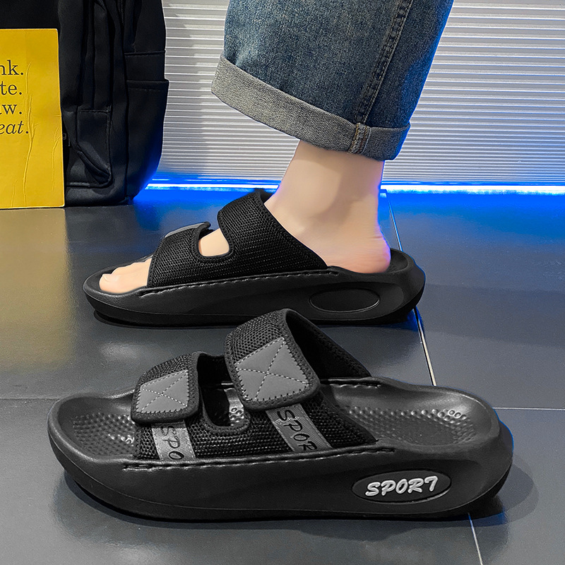 Sandalias transfronterizas para hombre 2025 verano al aire libre antideslizante casual suela suave resistente al desgaste para conducir zapatillas de playa de doble uso al por mayor