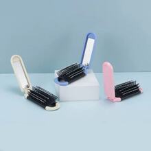 多色长条折叠气垫梳子旅游美发补妆便携二合一镜梳气囊梳厂家批发