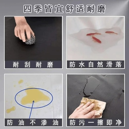 Soft Leather Apron PU Waterproof Oil-Proof Leather Kitchen Dishwashing Work Apron Two Yuan Store Bazaar