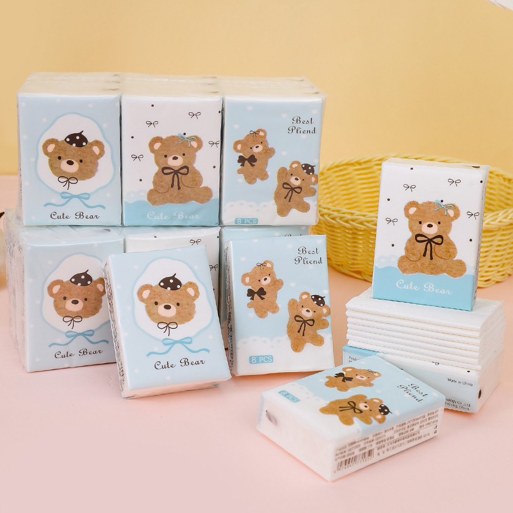 Бумажные платки Ballet Bear White Paper, упаковка из 9 штук