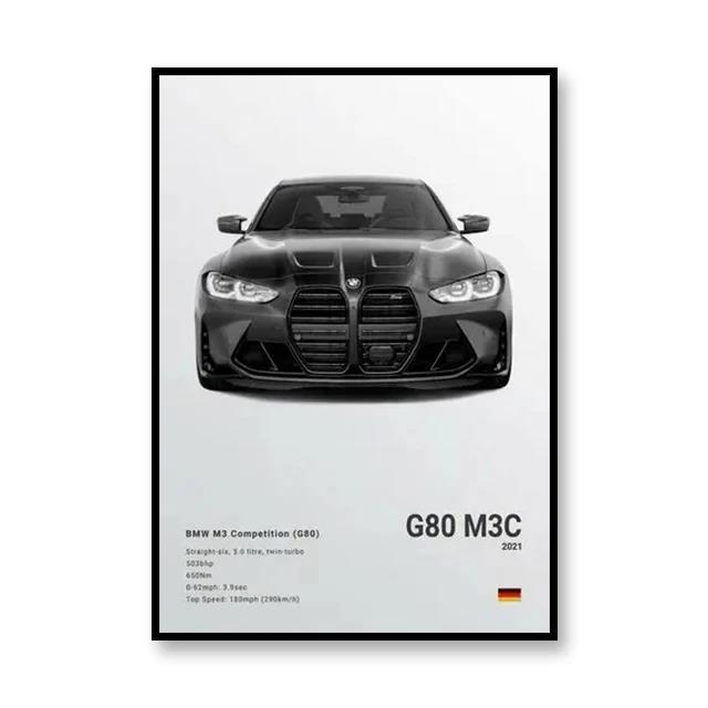 レーシング bmw スーパーカーキャンバス絵画装飾絵画ポスター絵画コア aliexpress temu amazon 卸売販売|undefined